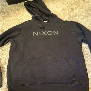 Nixon Black Logo Hoodie Medium